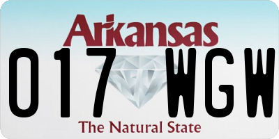 AR license plate 017WGW
