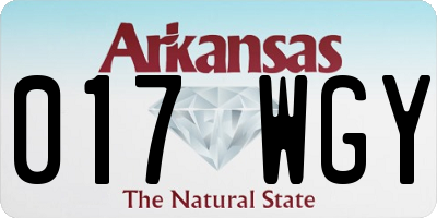 AR license plate 017WGY
