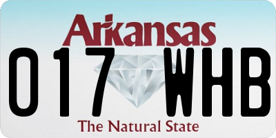 AR license plate 017WHB