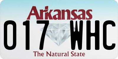 AR license plate 017WHC