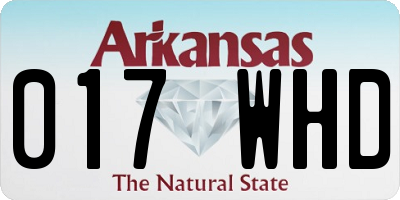 AR license plate 017WHD