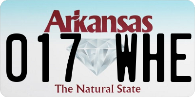 AR license plate 017WHE