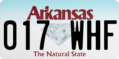 AR license plate 017WHF