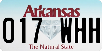 AR license plate 017WHH