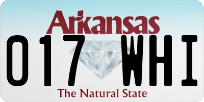 AR license plate 017WHI