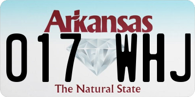 AR license plate 017WHJ