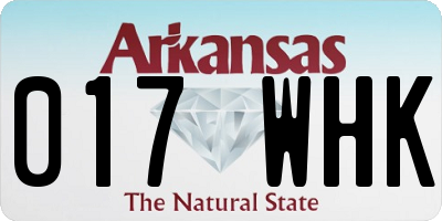AR license plate 017WHK