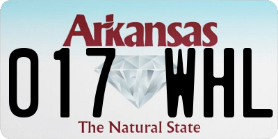 AR license plate 017WHL