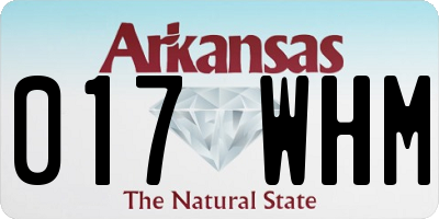 AR license plate 017WHM
