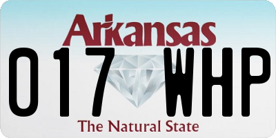 AR license plate 017WHP