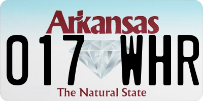 AR license plate 017WHR