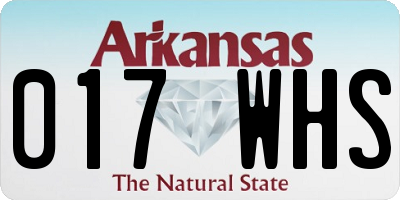 AR license plate 017WHS