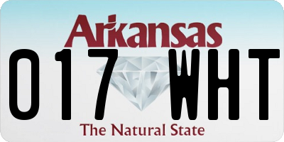 AR license plate 017WHT