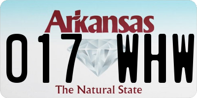 AR license plate 017WHW