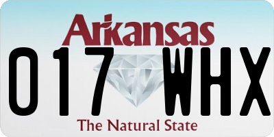 AR license plate 017WHX