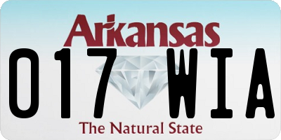 AR license plate 017WIA