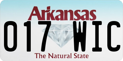 AR license plate 017WIC
