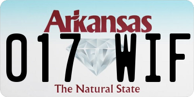 AR license plate 017WIF