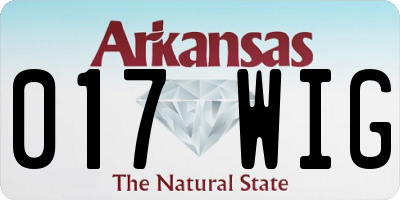 AR license plate 017WIG