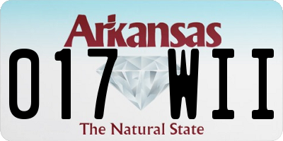 AR license plate 017WII