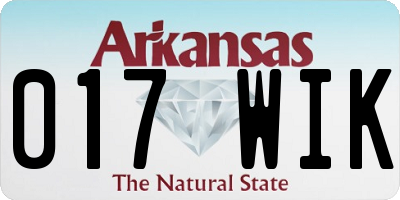 AR license plate 017WIK