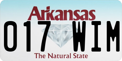 AR license plate 017WIM