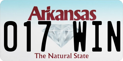 AR license plate 017WIN