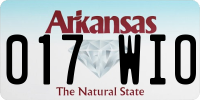 AR license plate 017WIO