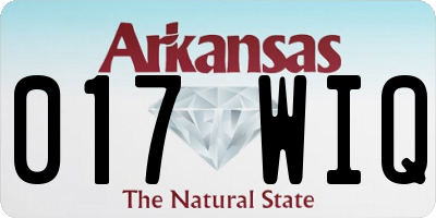 AR license plate 017WIQ