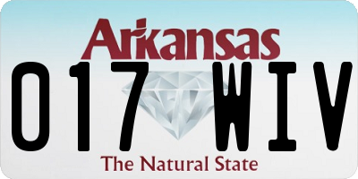 AR license plate 017WIV