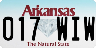 AR license plate 017WIW