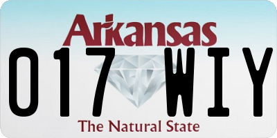 AR license plate 017WIY