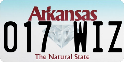 AR license plate 017WIZ