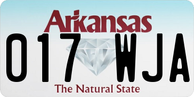 AR license plate 017WJA