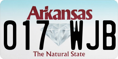 AR license plate 017WJB