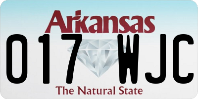 AR license plate 017WJC