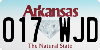 AR license plate 017WJD