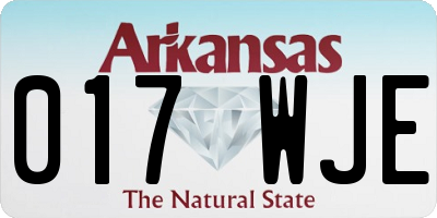 AR license plate 017WJE