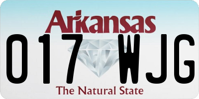 AR license plate 017WJG