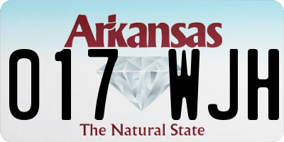 AR license plate 017WJH