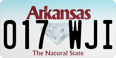AR license plate 017WJI