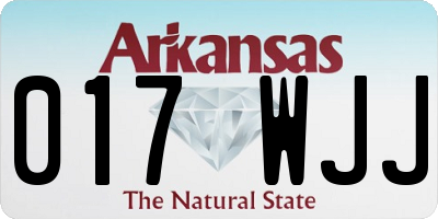 AR license plate 017WJJ