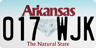 AR license plate 017WJK