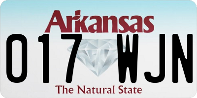 AR license plate 017WJN