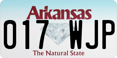 AR license plate 017WJP