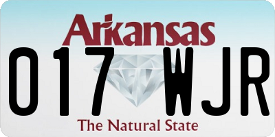 AR license plate 017WJR