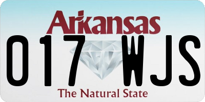 AR license plate 017WJS