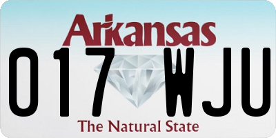 AR license plate 017WJU