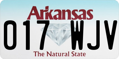 AR license plate 017WJV