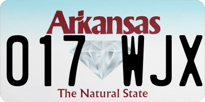 AR license plate 017WJX